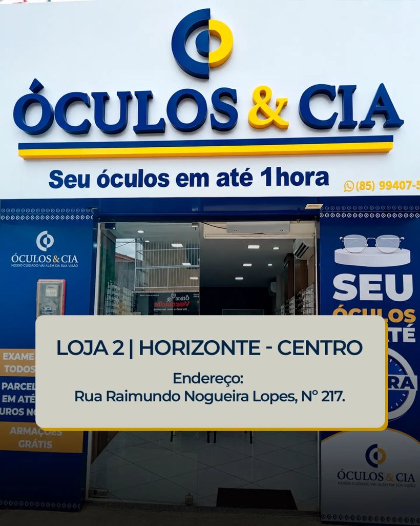 Fachada da loja do Centro de Horizonte