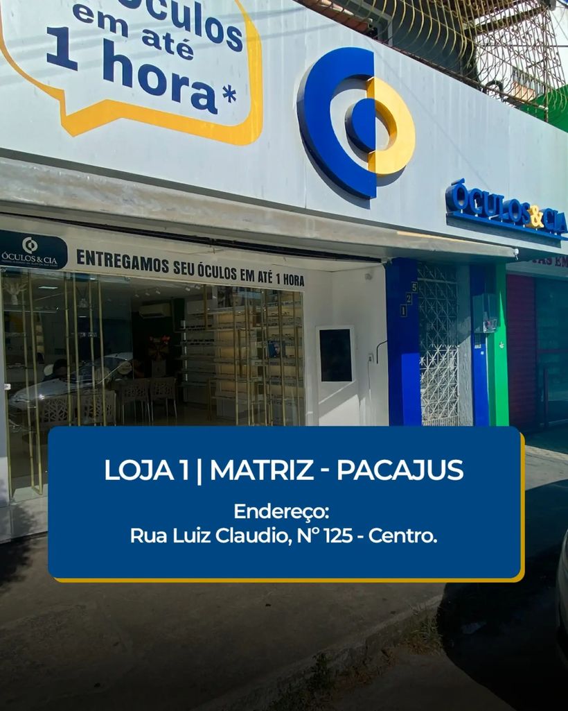 Fachada da loja matriz em Pacajus
