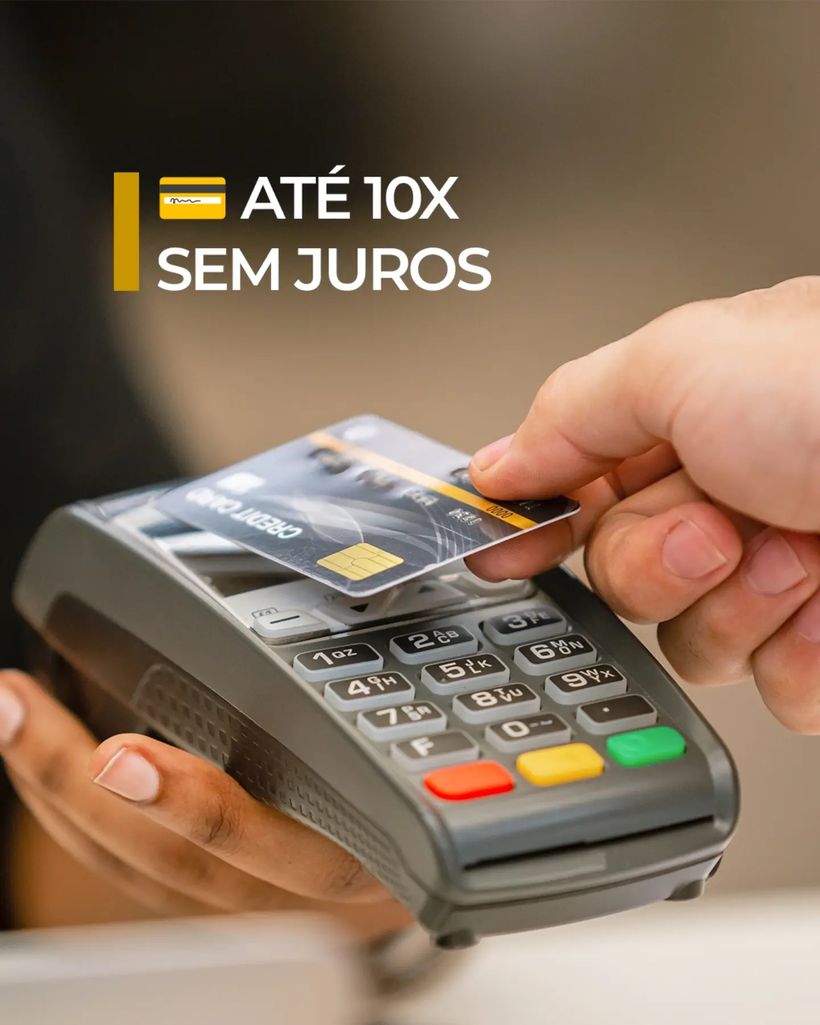Pagamento no cartão em até 10x sem juros